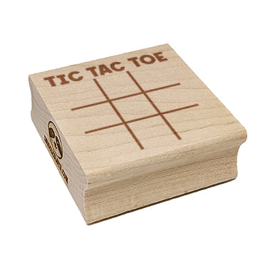 Tic Tac Toe Fill In Game Square Rubber Stamp for Stamping Crafting