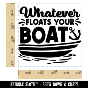 Whatever Floats Your Boat Lake Life Pun Square Rubber Stamp for Stamping Crafting