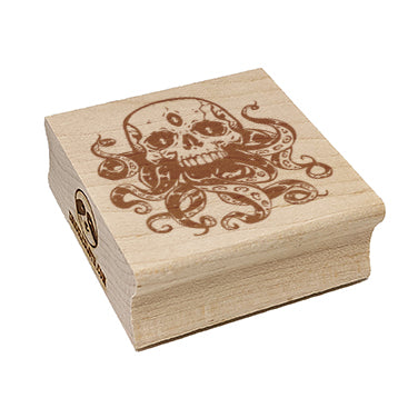 Cthulhu Skull with Octopus Tentacles Eldritch Horror Square Rubber Stamp for Stamping Crafting