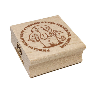 Cute Sleepy Baby Cthulhu Monster Square Rubber Stamp for Stamping Crafting