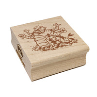 Kraken Titan Clashing with Waves Square Rubber Stamp for Stamping Crafting