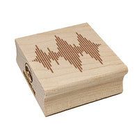 Sound Waves Music Square Rubber Stamp for Stamping Crafting