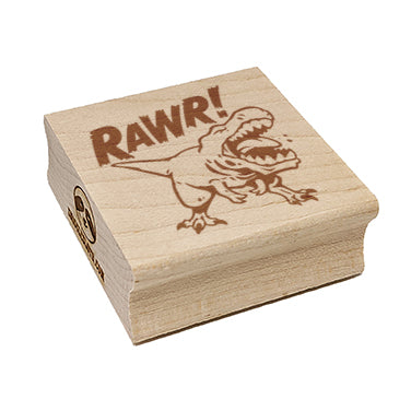 Tyrannosaurus Rex Rawr Roar Dinosaur Square Rubber Stamp for Stamping Crafting