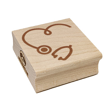 Heart Stethoscope Blank Fill In Nurse Essential Worker Doctor Square Rubber Stamp for Stamping Crafting
