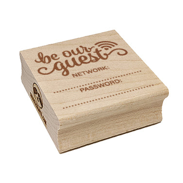 Be Our Wifi Guest Network Password Square Rubber Stamp for Stamping Crafting