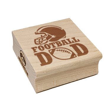 Football Dad Helmet Square Rubber Stamp for Stamping Crafting