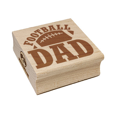 Football Dad Square Rubber Stamp for Stamping Crafting