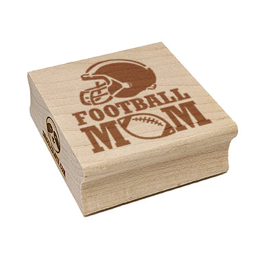 Football Mom Helmet Square Rubber Stamp for Stamping Crafting