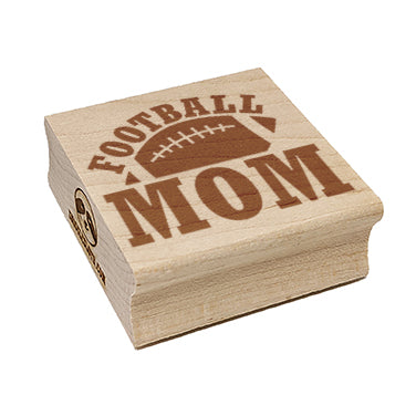Football Mom Square Rubber Stamp for Stamping Crafting