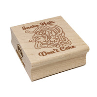 Medusa Snake Hair Don't Care Square Rubber Stamp for Stamping Crafting