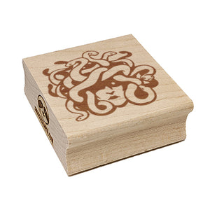 Medusa Gorgon Head with Twisting Snakes Square Rubber Stamp for Stamping Crafting