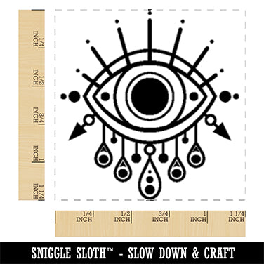 Nazar Evil Eye Ward Protection Symbol Charm Curse Magic Square Rubber Stamp for Stamping Crafting