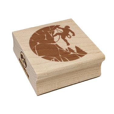 Rock Climbing Moon Stone Wall Mountain Cliff Square Rubber Stamp for Stamping Crafting