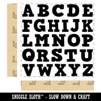 Alphabet Letters Square Rubber Stamp for Stamping Crafting