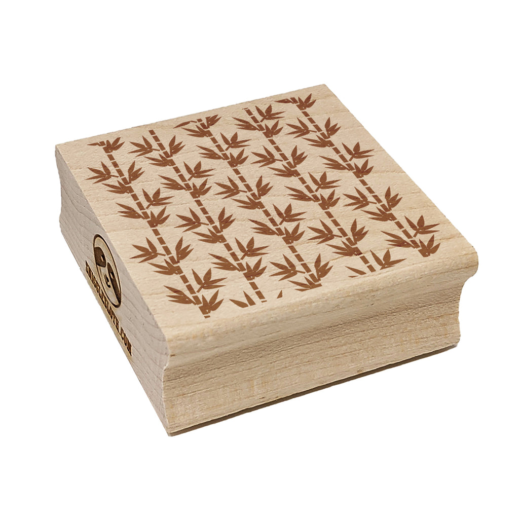 Bamboo Pattern Square Rubber Stamp for Stamping Crafting