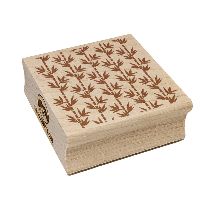 Bamboo Pattern Square Rubber Stamp for Stamping Crafting