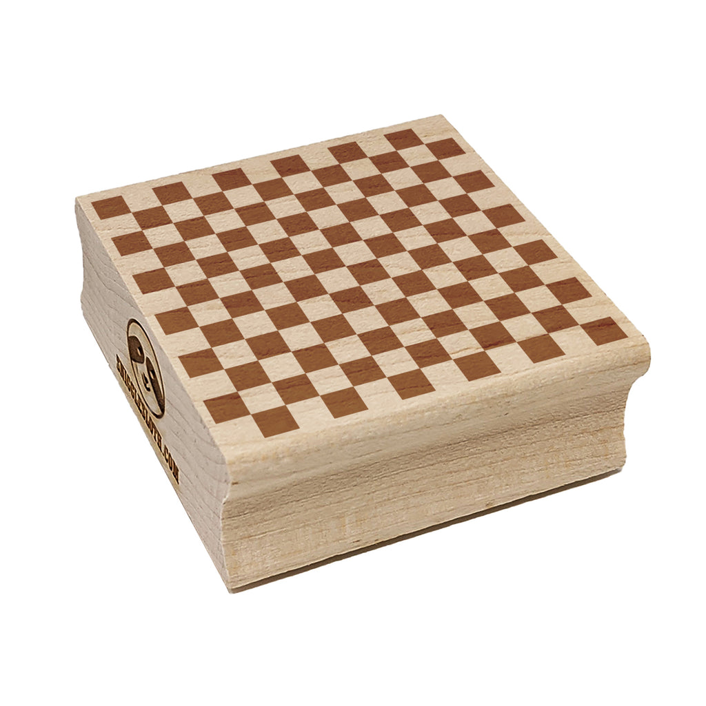 Checkerboard Pattern Square Rubber Stamp for Stamping Crafting