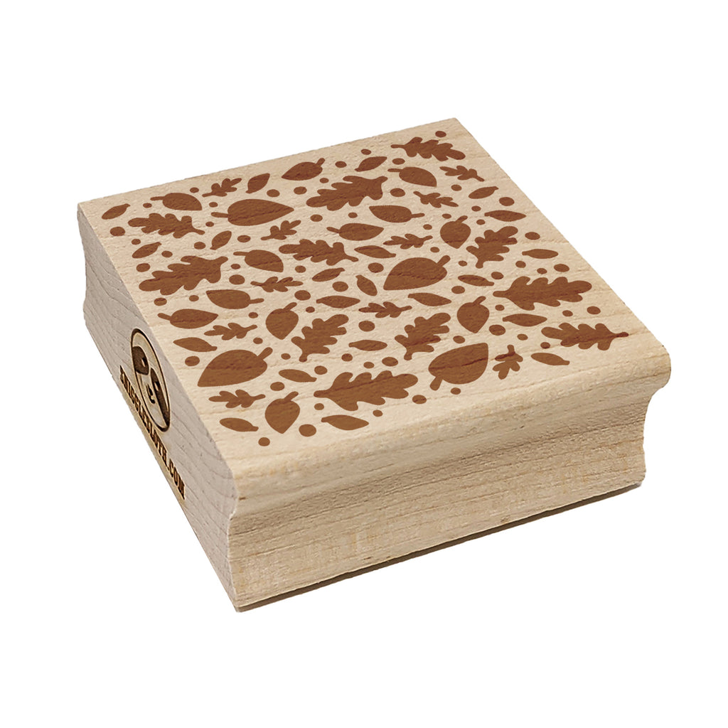 Falling Leaves Square Rubber Stamp for Stamping Crafting