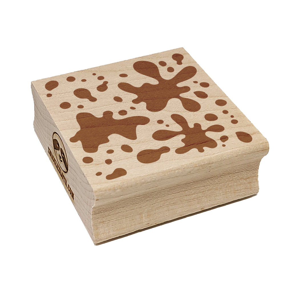 Paint Ink Splatter Square Rubber Stamp for Stamping Crafting