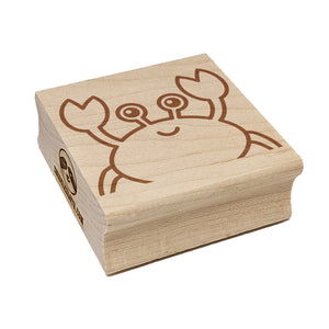 Peeking Crab Square Rubber Stamp for Stamping Crafting