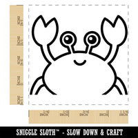 Peeking Crab Square Rubber Stamp for Stamping Crafting