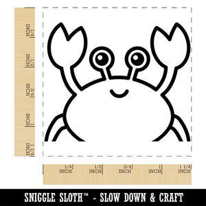 Peeking Crab Square Rubber Stamp for Stamping Crafting