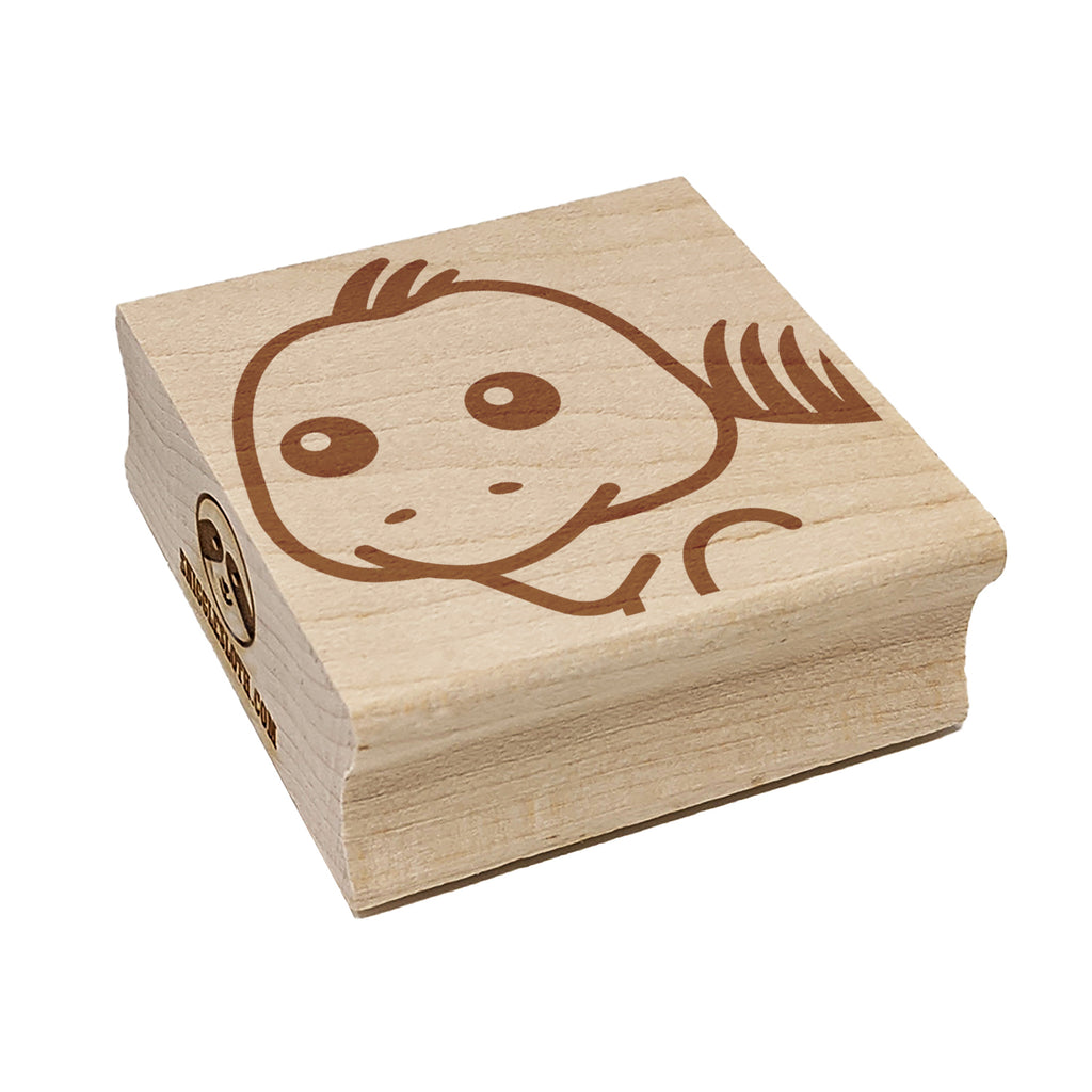 Peeking Iguana Square Rubber Stamp for Stamping Crafting