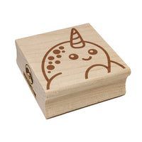 Peeking Narwhal Square Rubber Stamp for Stamping Crafting