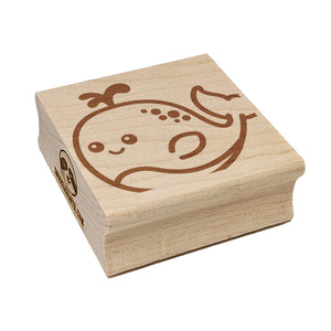 Peeking Whale Square Rubber Stamp for Stamping Crafting