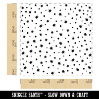 Scattered Snow Flurries Square Rubber Stamp for Stamping Crafting