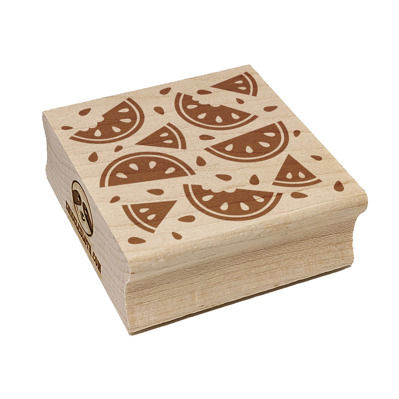 Watermelon Slices and Seeds Picnic Square Rubber Stamp for Stamping Crafting