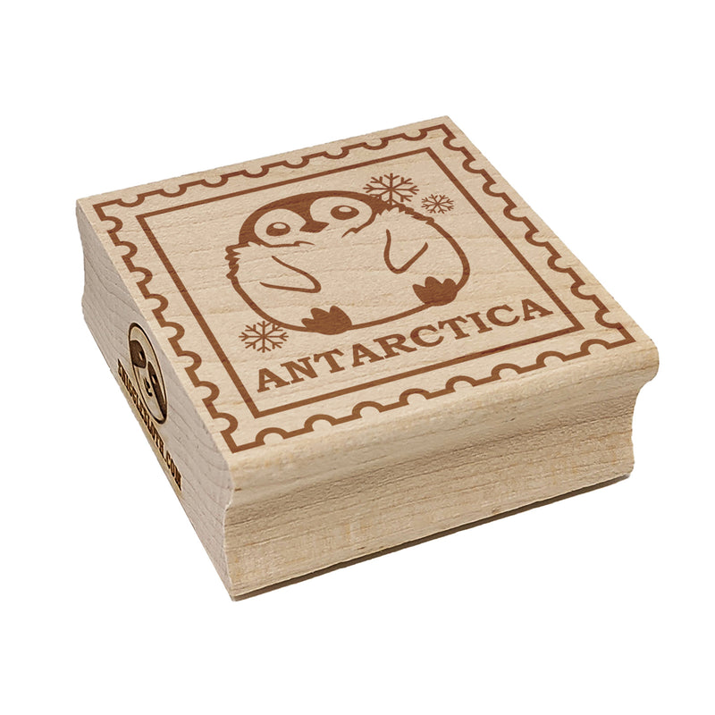 Antarctica Travel Baby Emperor Penguin Square Rubber Stamp for Stamping Crafting