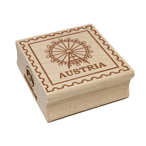 Austria Travel Vienna Giant Ferris Wheel Square Rubber Stamp for Stamping Crafting