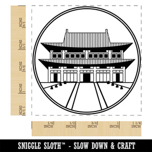 Gyeongbokgung Palace Temple South Korea Square Rubber Stamp for Stamping Crafting