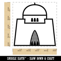 Mazar-e-Quaid Jinnah Mausoleum Square Rubber Stamp for Stamping Crafting