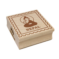 Nepal Travel Buddha Siddhartha Gautama Buddhism Square Rubber Stamp for Stamping Crafting