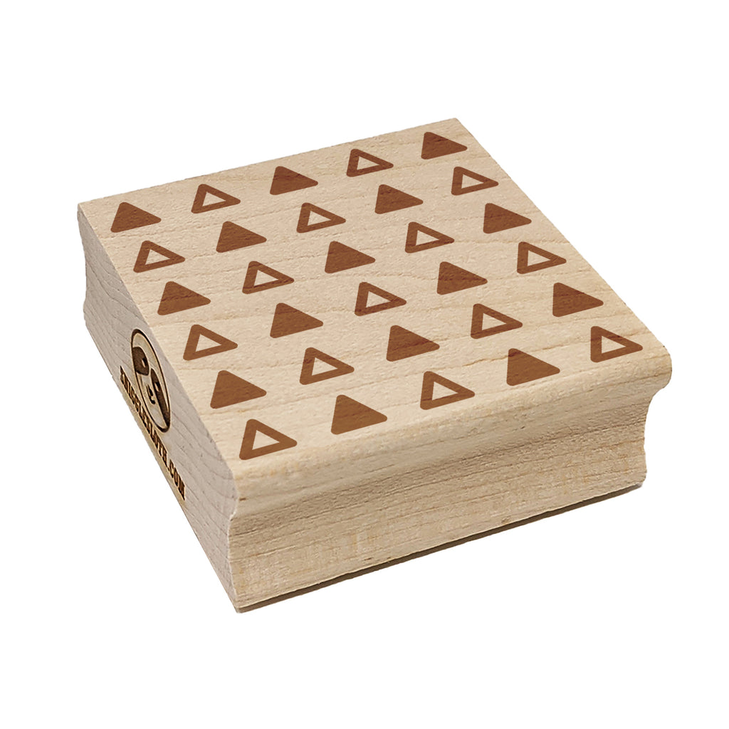 Scandinavian Alternating Triangles Square Rubber Stamp for Stamping Crafting