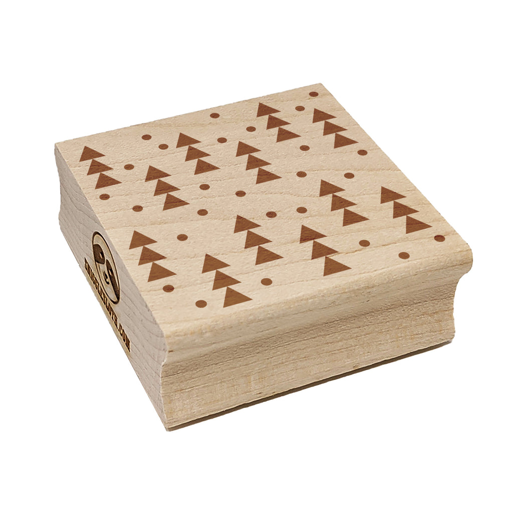 Scandinavian Snow and Trees Square Rubber Stamp for Stamping Crafting