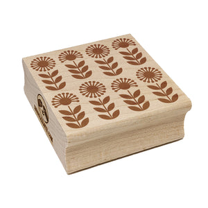 Scandinavian Sunflowers Square Rubber Stamp for Stamping Crafting