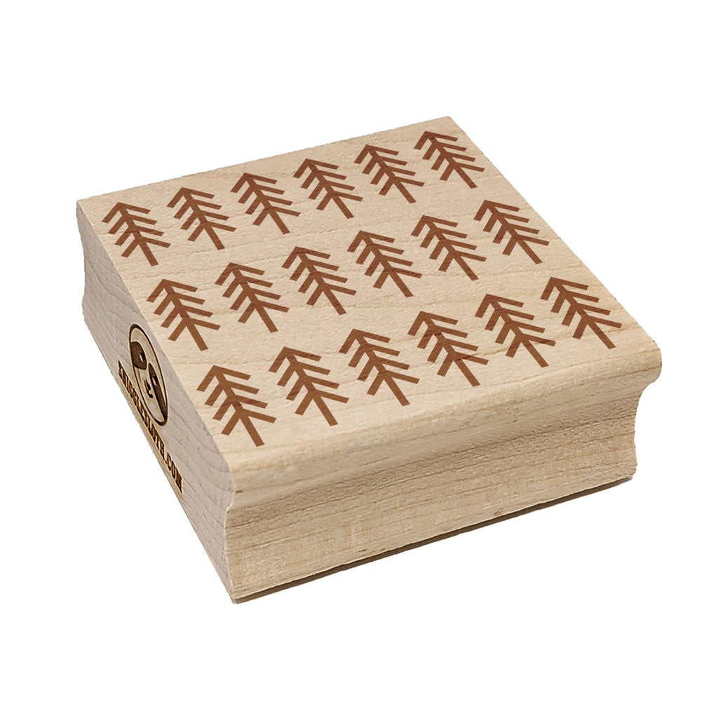 Scandinavian Trees Square Rubber Stamp for Stamping Crafting