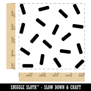 Scattered Sprinkles Cake Cupcakes Birthday Square Rubber Stamp for Stamping Crafting