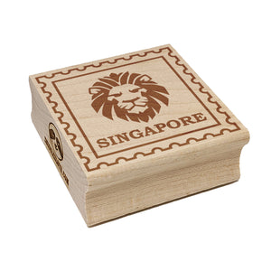 Singapore Travel Lion National Animal Square Rubber Stamp for Stamping Crafting