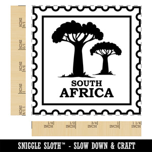 South Africa Travel Baobab Trees Square Rubber Stamp for Stamping Crafting
