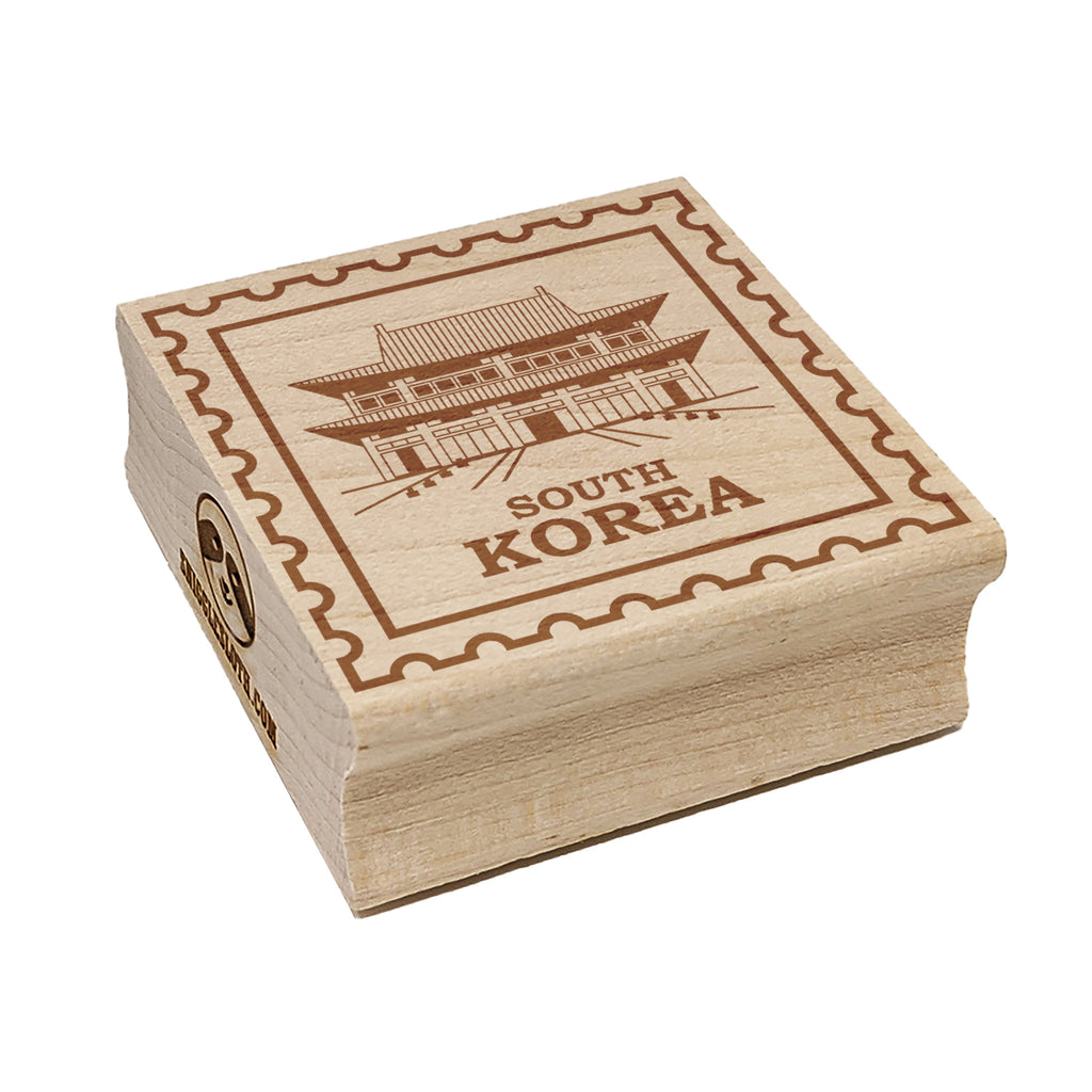 South Korea Travel Gyeongbokgung Palace Square Rubber Stamp for Stamping Crafting