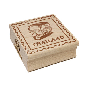 Thailand Travel Tuk-Tuk Vehicle Square Rubber Stamp for Stamping Crafting