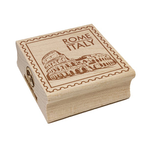 Colosseum Rome Italy Travel Landmark Square Rubber Stamp for Stamping Crafting