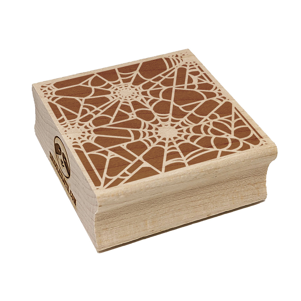 Dark Spider Web Pattern Square Rubber Stamp for Stamping Crafting