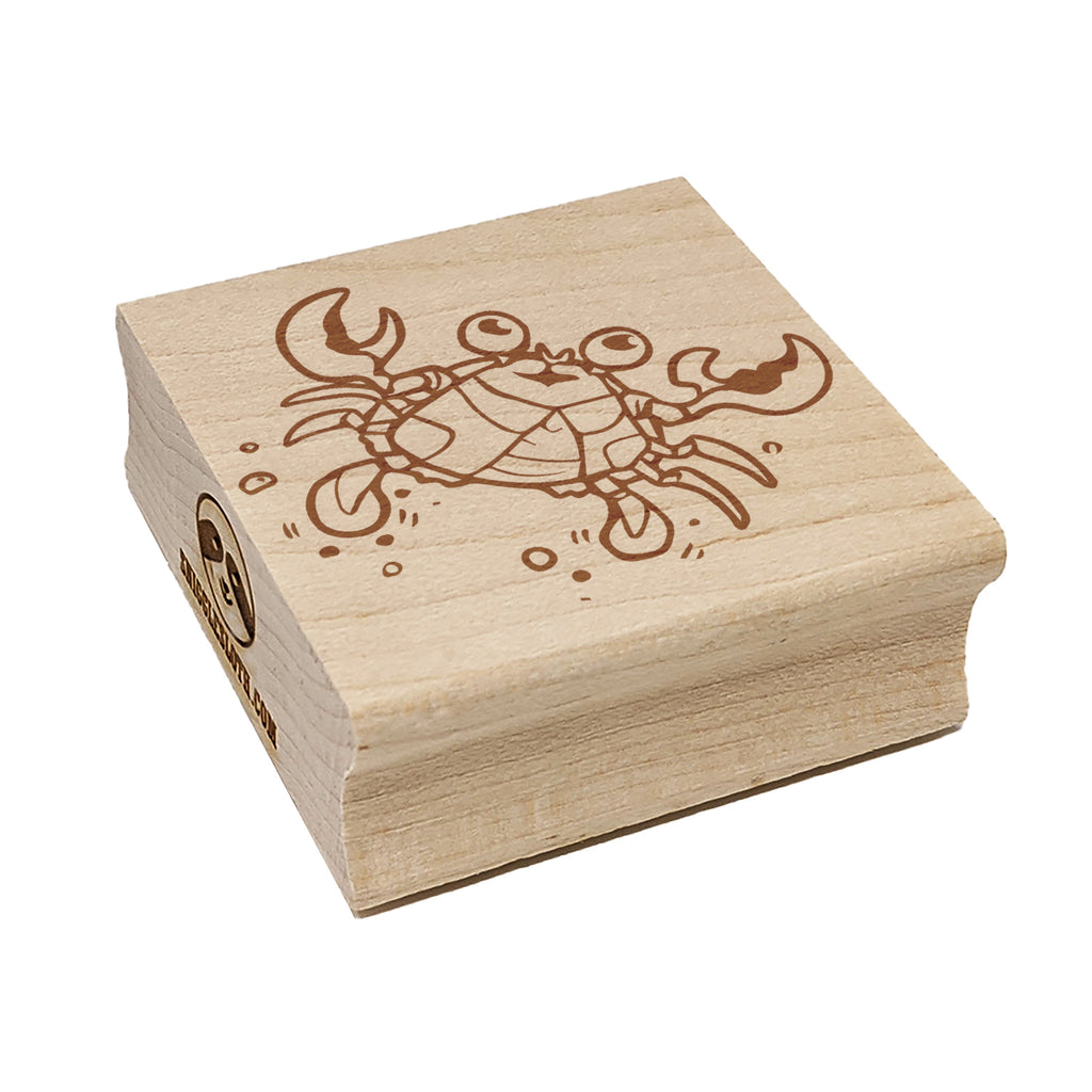 Swimming Crab Sea Creature Square Rubber Stamp for Stamping Crafting