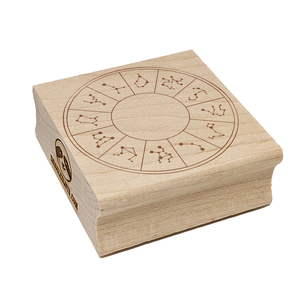 Horoscope Celestial Star Circle Chart Square Rubber Stamp for Stamping Crafting