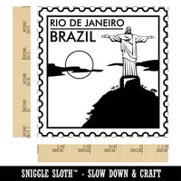 Rio de Janeiro Brazil Christ the Redeemer Travel Square Rubber Stamp for Stamping Crafting